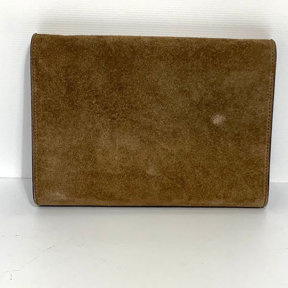Gucci Brown Suede Dionysus Clutch Wallet On Chain - Picture 5 of 16